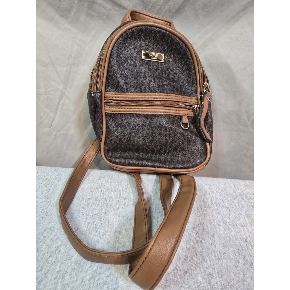 Jones NY Mini Backpack Purse Handbag with Straps Black